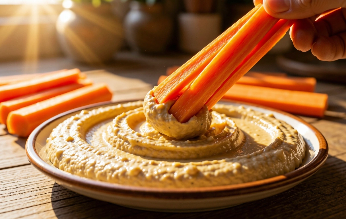 Légumes et houmous